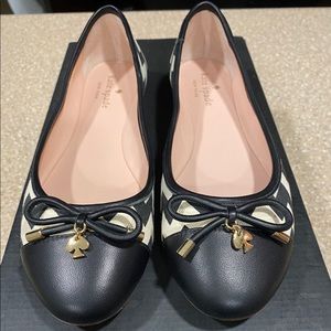 Kate Spade Wooster Ballet Flat Blk/Wht
